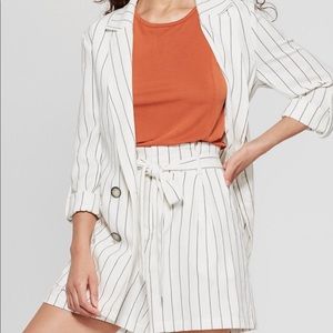 Stripe Blazer And short Set